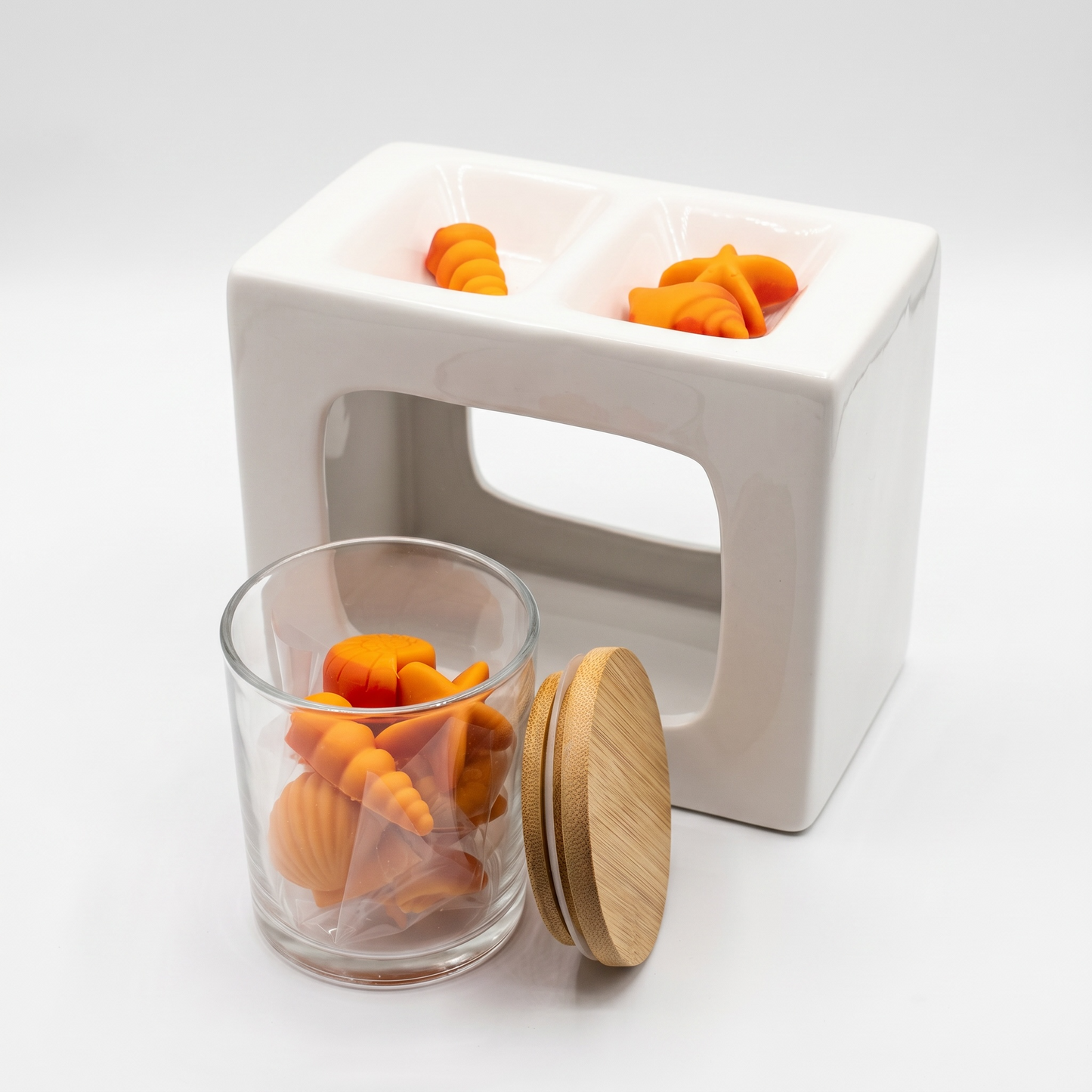 WAX BURNER TWIN WHITE