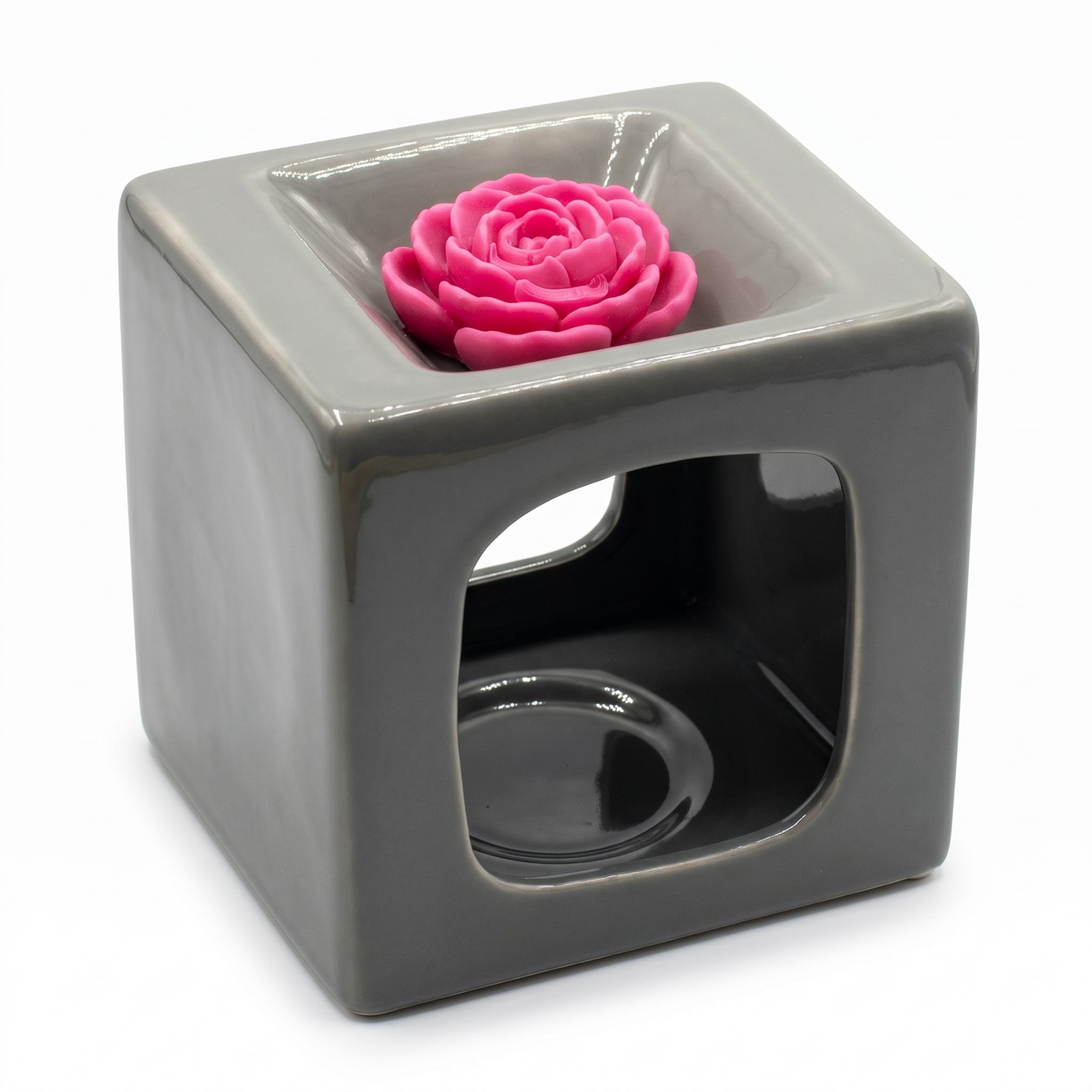 WAX BURNER CUBE GREY