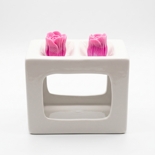 WAX BURNER TWIN WHITE