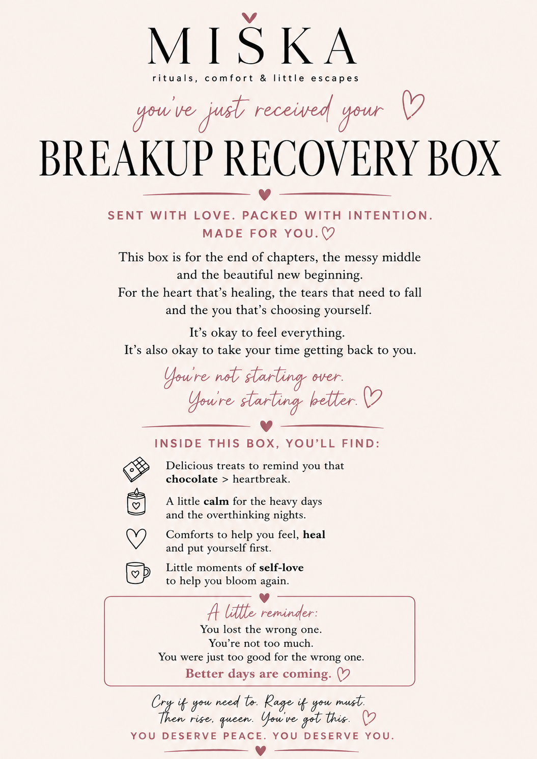 BREAKUP RECOVERY BOX