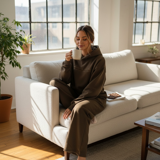 Miška Hoodie Set MOCHA